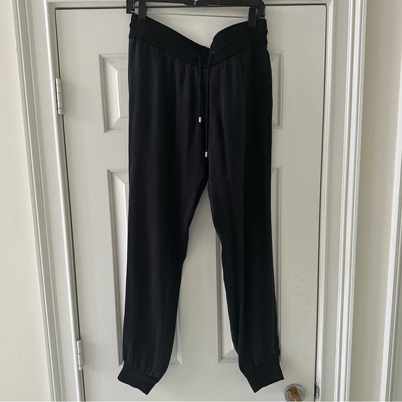 Dolce & Gabbana Pants - Dolce & Gabbana Silk Black Drawstring Joggers